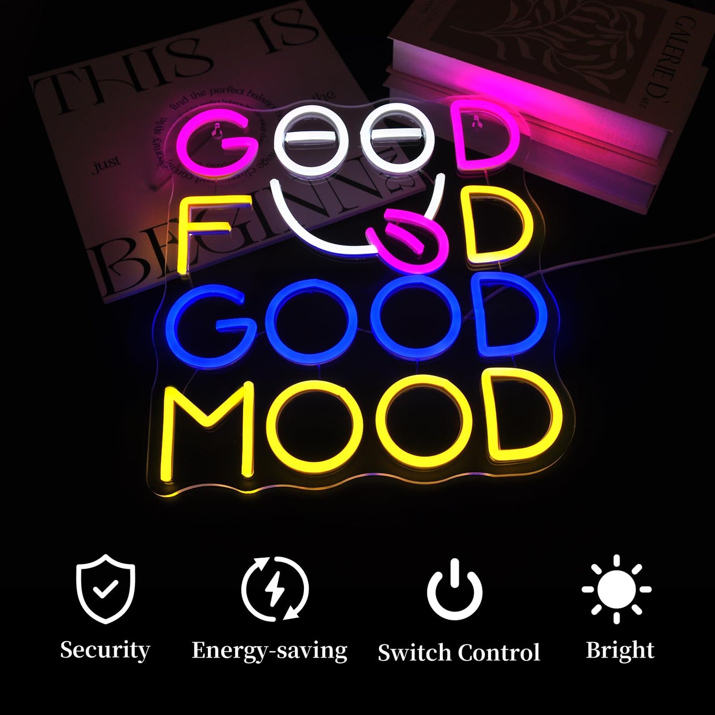 Good Food Good Mood Neon Sign