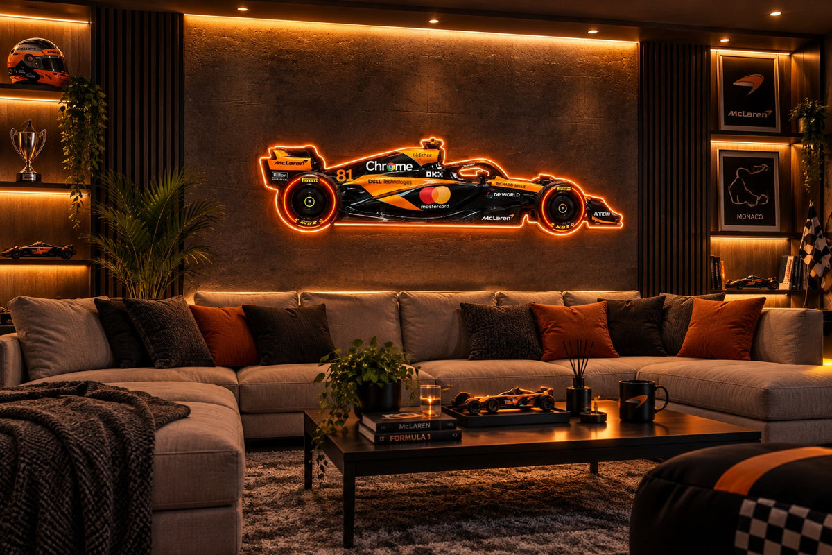 F1 Racing Car Neon Wall Sign – Red Formula 1 LED Wall Art Neonsignsindia
