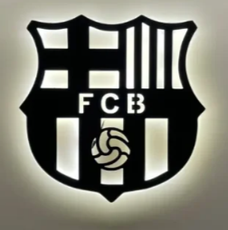 FCB Barcelona Glow Neon Wall Light – Minimal Football Logo Decor Neonsignsindia