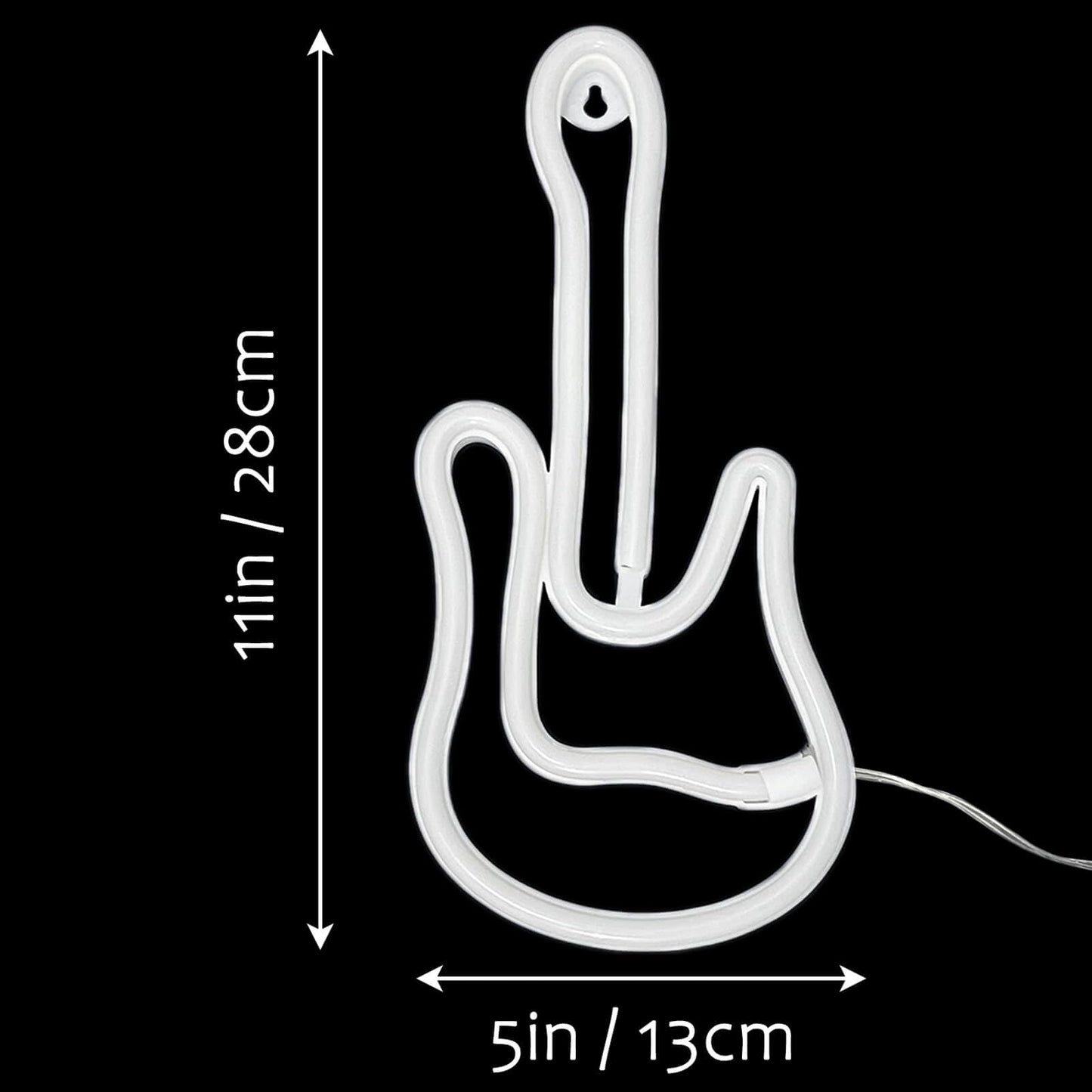 Guitar Neon Sign (5x11 inches) Neonsignsindia