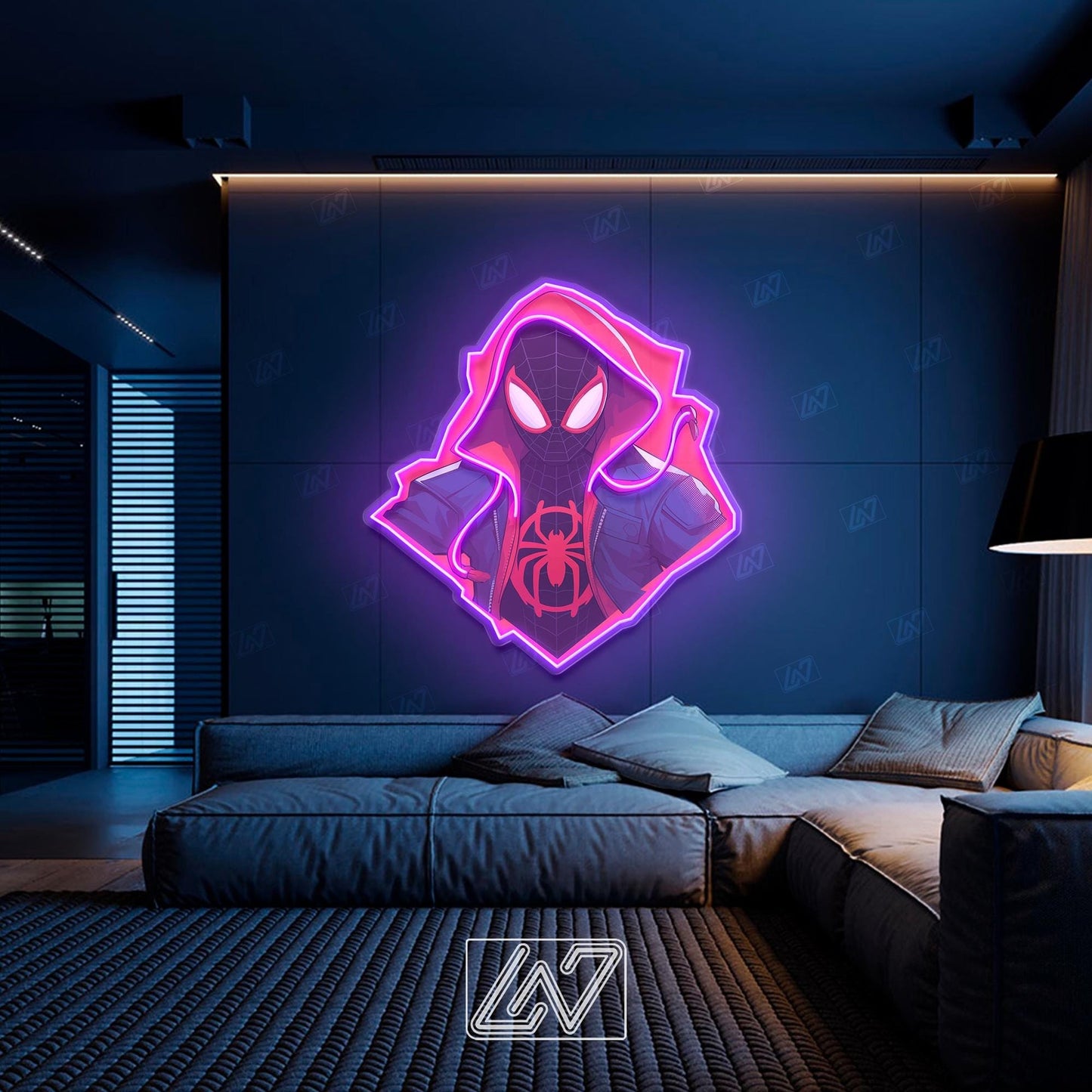 Spider-Man LED Neon Sign – Marvel Wall Art for Gaming Room & Bedroom - LED Neon Sign