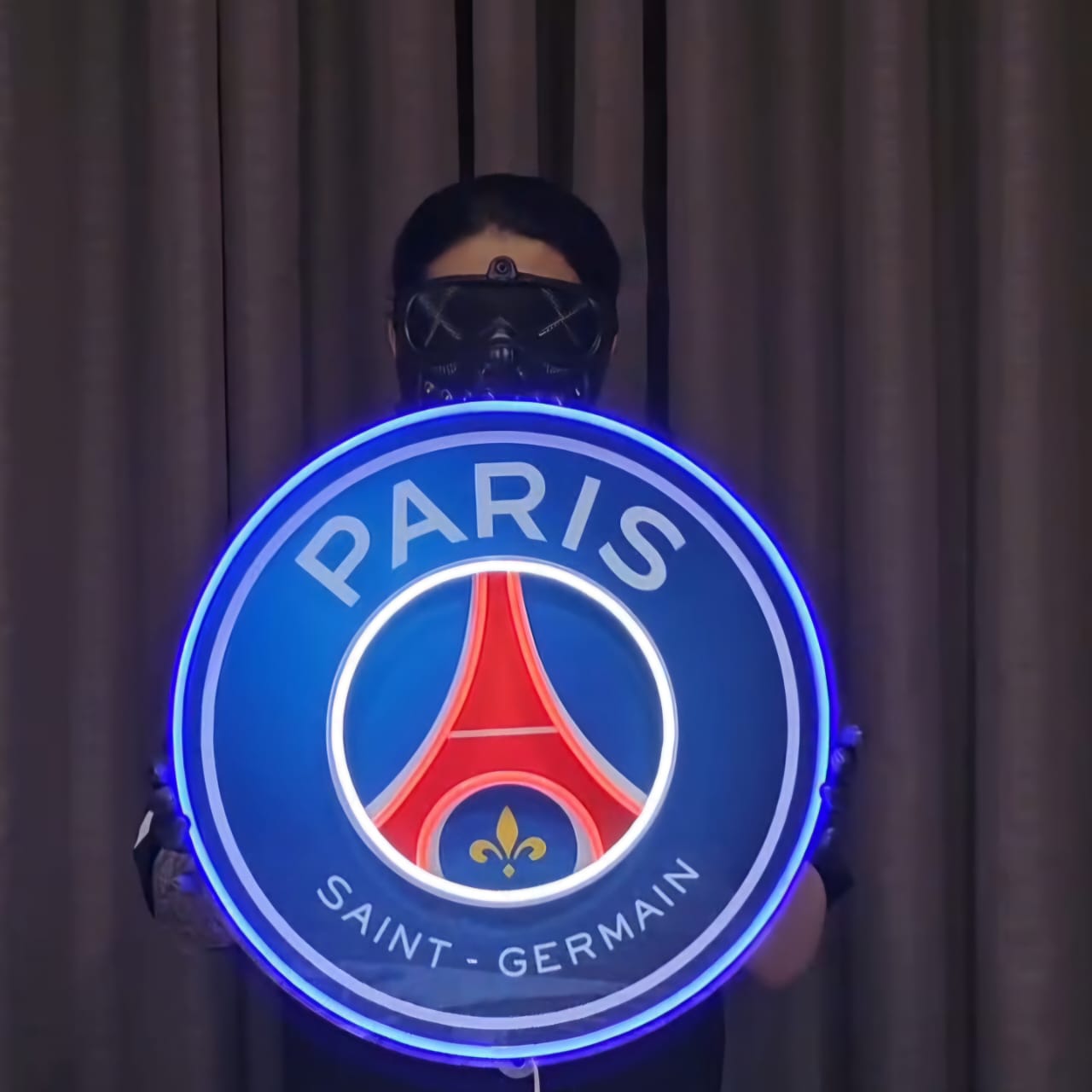Football Logo Neon PSG UV print neon sign (18*18 inches)
