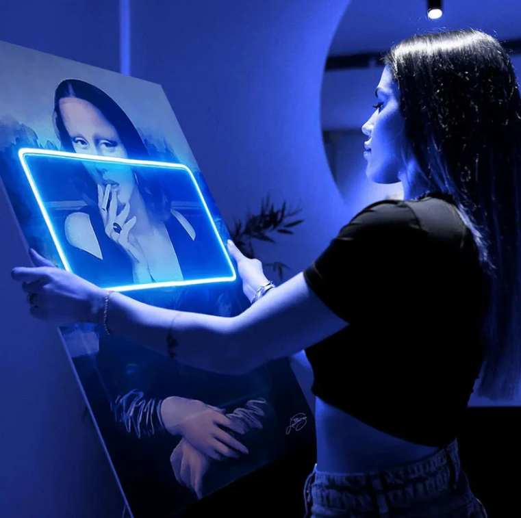 Rebellious Mona Lisa Pop Art Neon Print Neonsignsindia