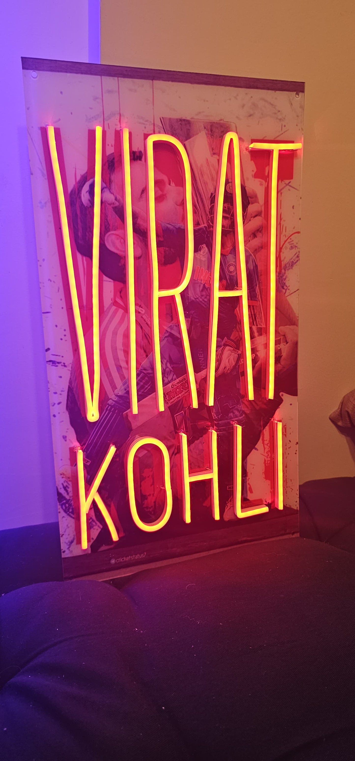 Virat Kohli UV Neon Sign Ipl Cricket