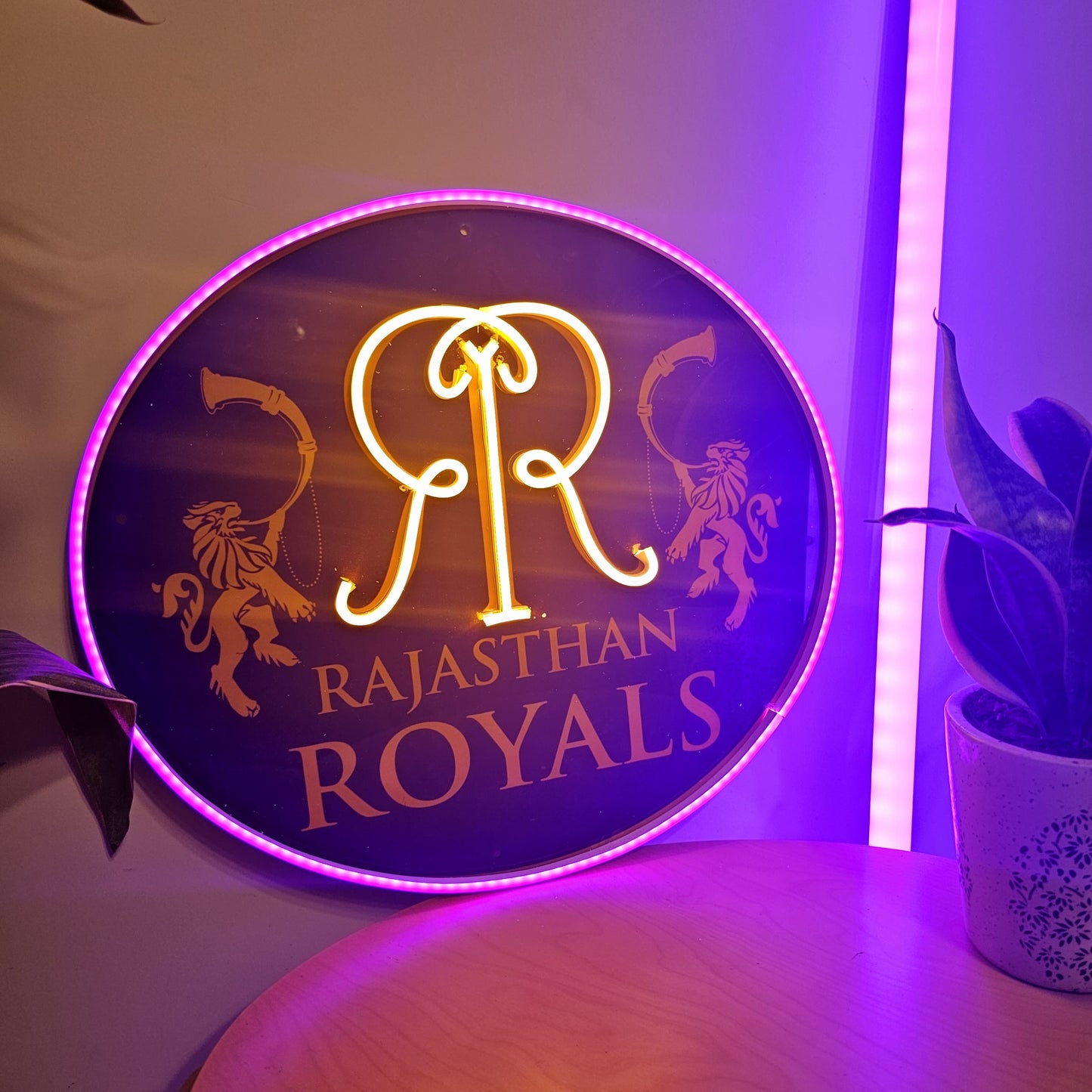 IPL RR Rajasthan Royals Uv Print Neon Cricket