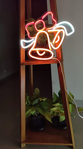Neon Sign Merry Christmas Led Neon Sign Light Xmas Sign Lights for Wreath Gift Yard Decor | Christmas Decorations| Lights | Tree Decoration Items | Party, Home Decor (Christmas Tree Bell(8x8 inch))