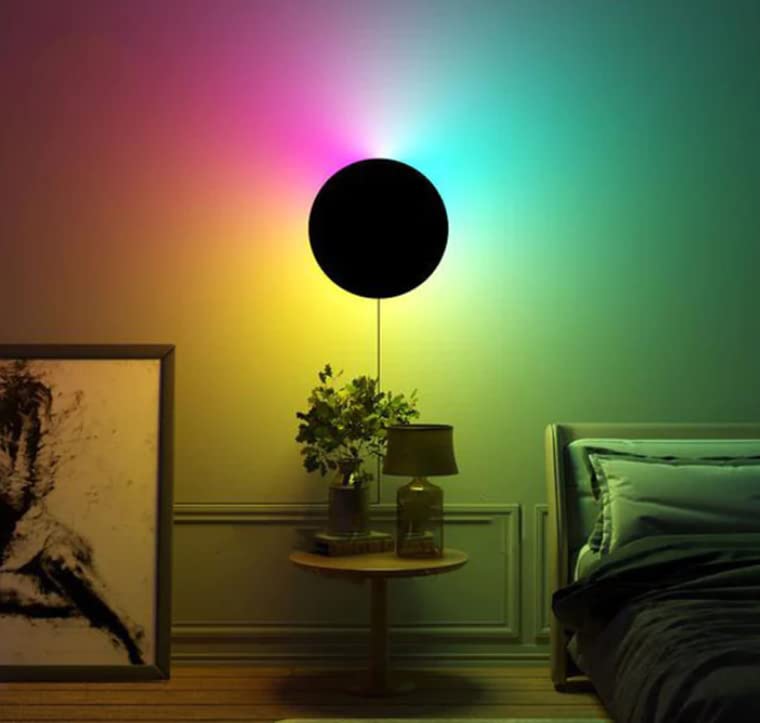 Circular Light , RGB Corner Hanging lamp Pack of 1 (11x11 inches)
