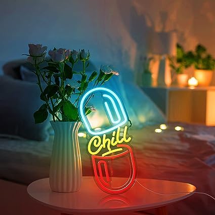 Neon Sign Chill Pill Light (7x 14 inches)