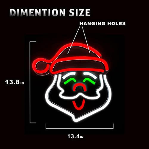 Christmas Santa Claus Neon Sign (14x14 inches)