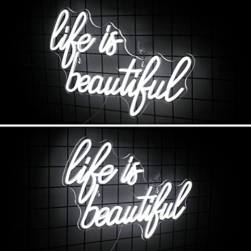 Life is Beautiful Neon Signs 13x15 inches