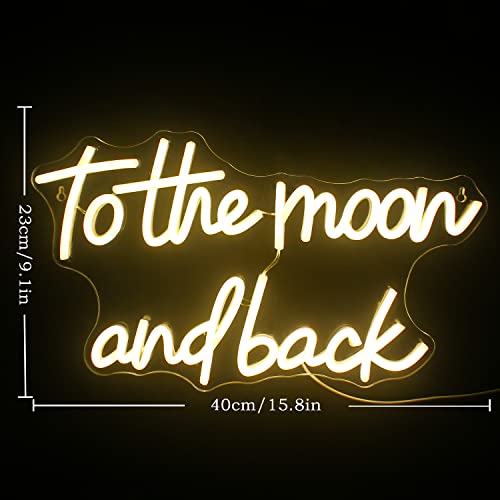 To The Moon and Back Neon Sign