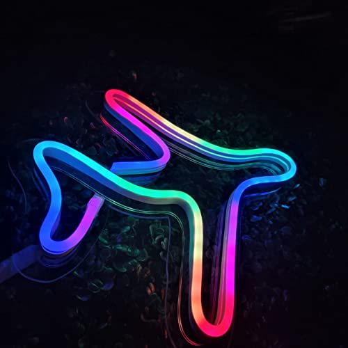 Airplane Multi Colour App Controlled (10x12 inches) - Neonsignsindia