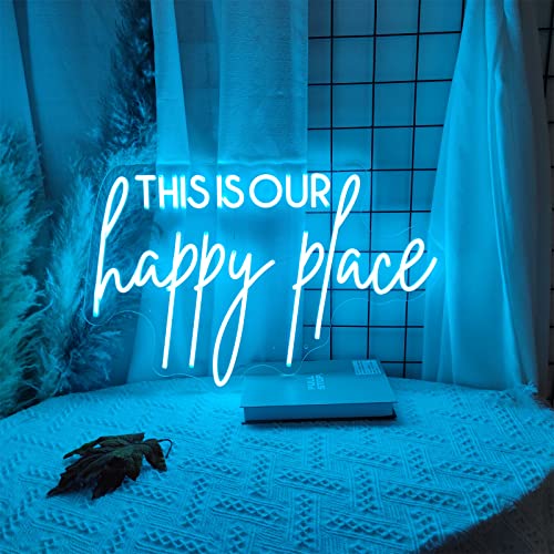 This is our Happy Place Neon Sign (20.2 x 12.0 inches)