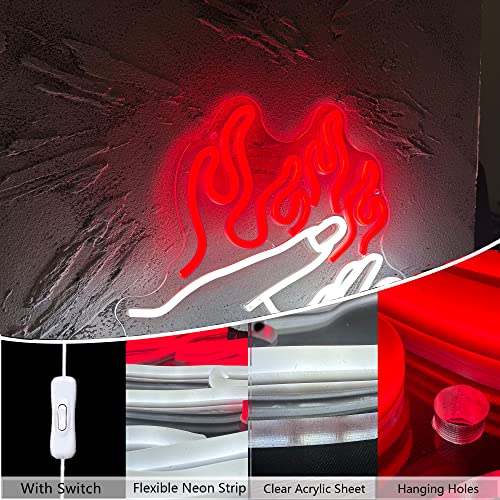 Fire Hand Neon Sign (14.1*11.8in)