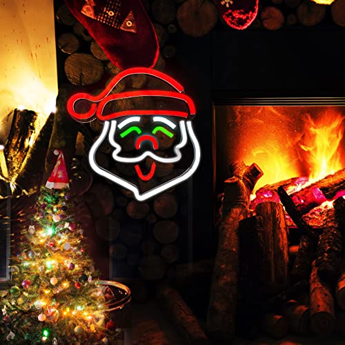Christmas Santa Claus Neon Sign (14x14 inches)
