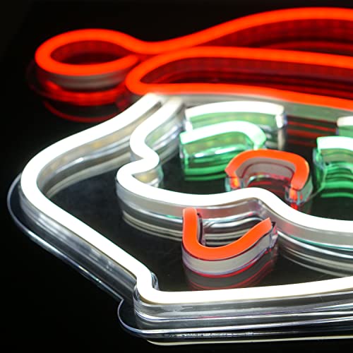 Christmas Santa Claus Neon Sign (14x14 inches)