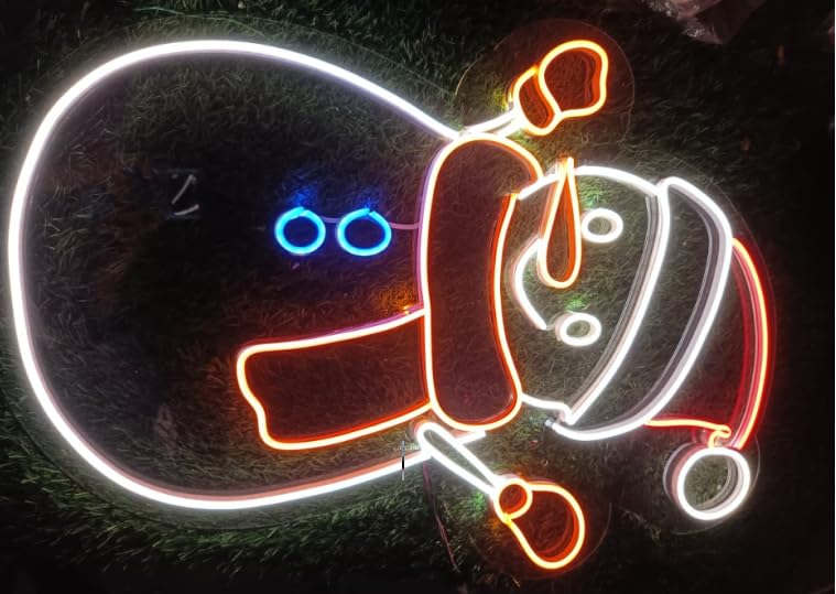 Snowman 21 x 24 Inch Sign Neon, Festival LED Neon Light Wall Decor Art Neon Sign Light for Home Decoration,Bedroom, Lounge, Office, Wedding, Christmas, Valentine’s Day