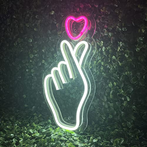 BTS Hand K-Pop Heart Hand neon light (6x12 inches)
