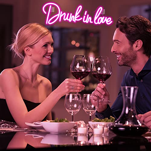 Drunk in Love Neon Sign, Pink
