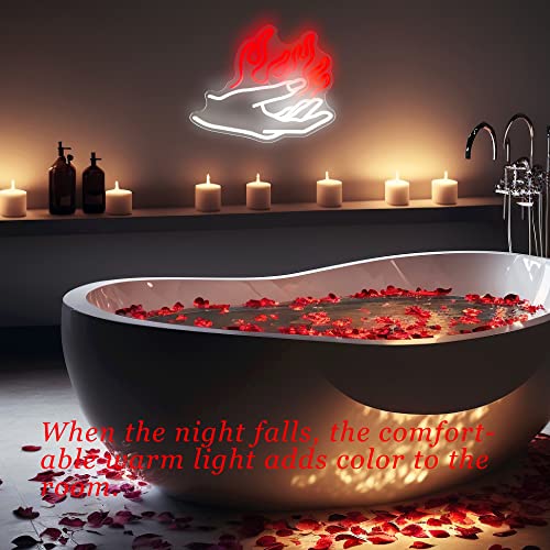 Fire Hand Neon Sign (14.1*11.8in)