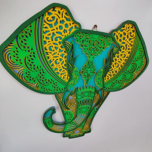 Wooden Wall Art Hanging Wall Home Decoration Living Room, Office , Hotel (18x 18 inch ELEPHANT)
