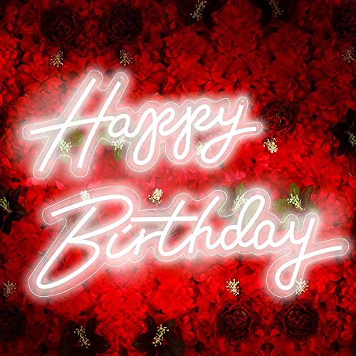 Happy Birthday Neon Light Sign (14x18 inches)