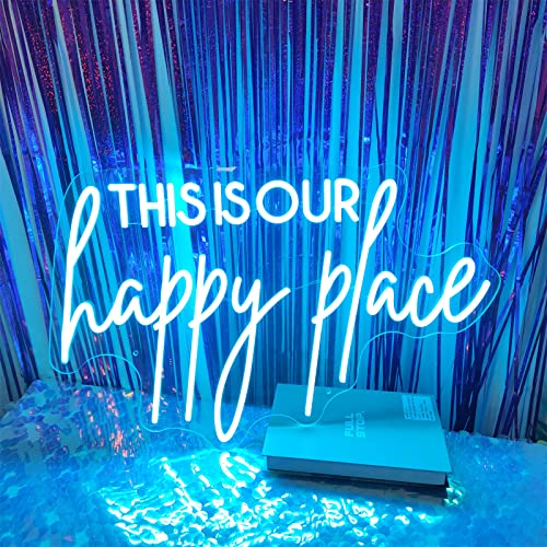 This is our Happy Place Neon Sign (20.2 x 12.0 inches)