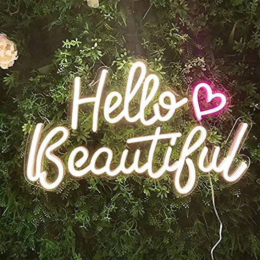 Hello Beautiful (16 X 10) - Neonsignsindia