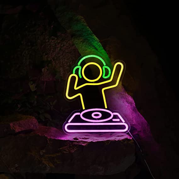 DJ player Neon Sign(10X16 Inch) Neonsignsindia