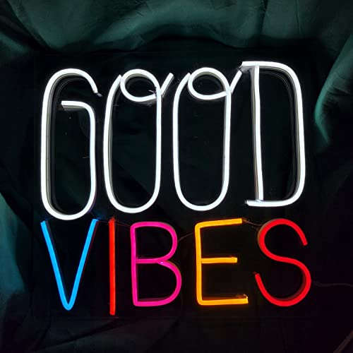 Good Vibes Neon Signs/Neon Lights (12x12 inches)