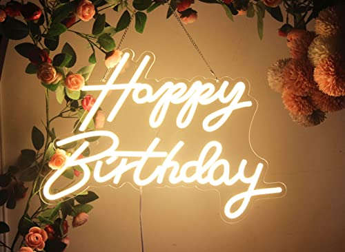 Happy Birthday Neon Sign (12x16 inches) Neonsignsindia