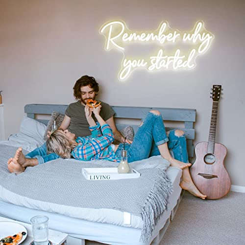 Remember why you started Neon Sign 14x26 inches Neonsignsindia