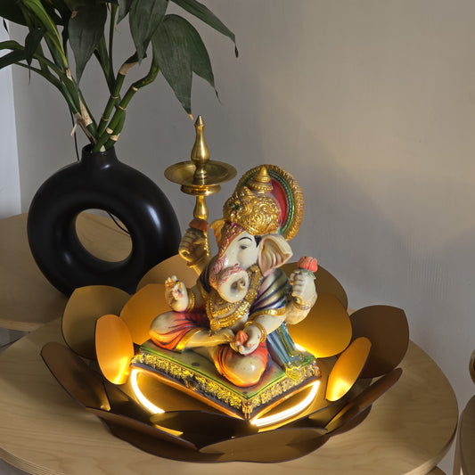 Lotus LED Decor Base for Idols & Festive Setup (Ganesh Chaturthi, Diwali, or home mandirs)*Need It Today PUNE ONLY*