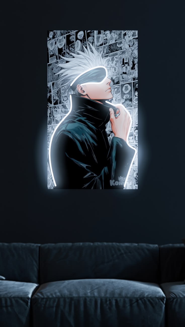 Gojo Satoru Anime Neon Wall Sign – Jujutsu Kaisen Inspired LED Art Neonsignsindia