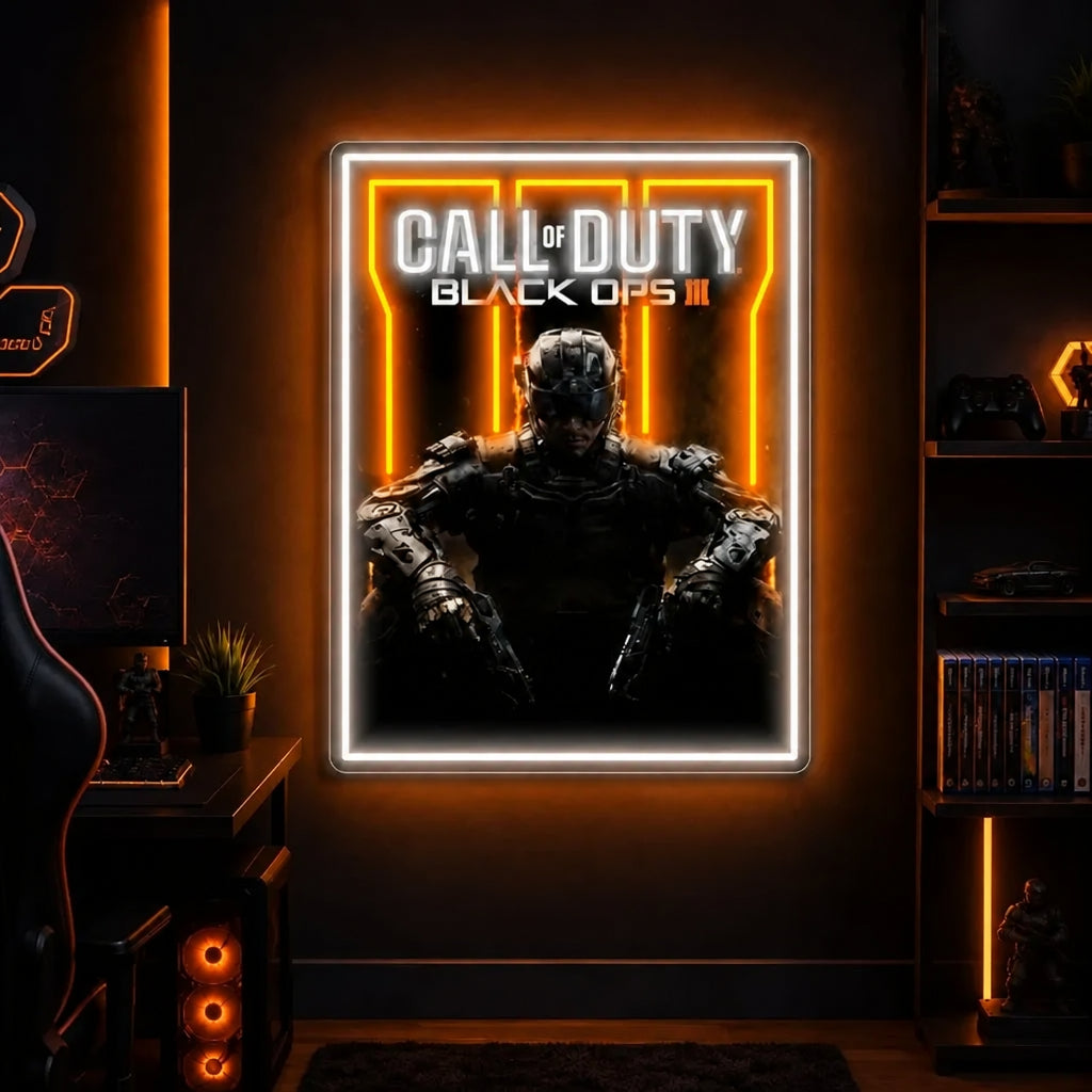 Call of Duty Black Ops III Gaming Neon Sign – LED Wall Light Neonsignsindia