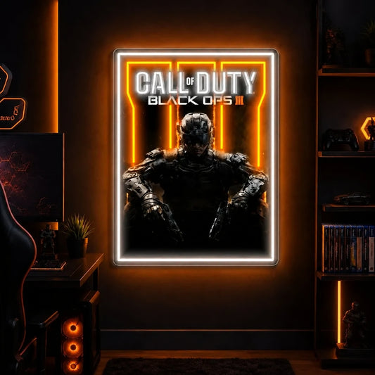 Call of Duty Black Ops III Gaming Neon Sign – LED Wall Light Neonsignsindia