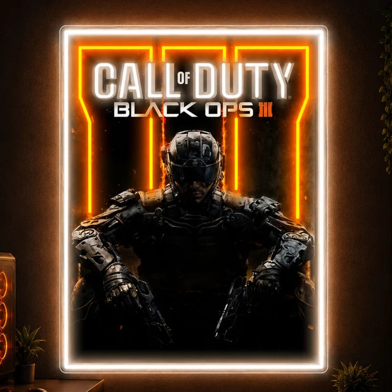 Call of Duty Black Ops III Gaming Neon Sign – LED Wall Light Neonsignsindia