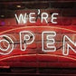 We're Open Neon Sign (Red) (10x18 Inches)