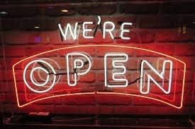 We're Open Neon Sign (Red) (10x18 Inches)