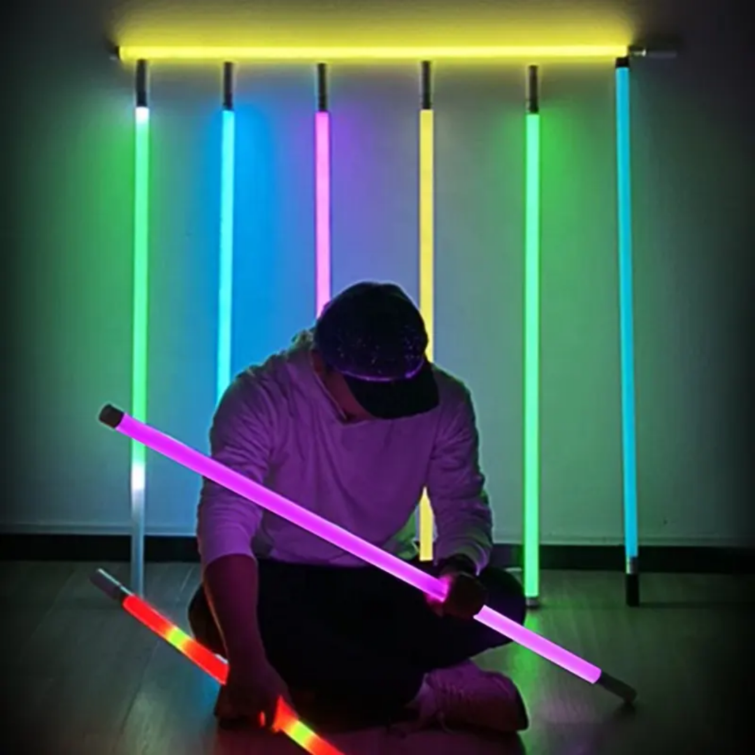 360° RGB Flow Effect unbreakable material tube (Size 46 Inch tall 1 Inch Broad) football room Neonsignsindia