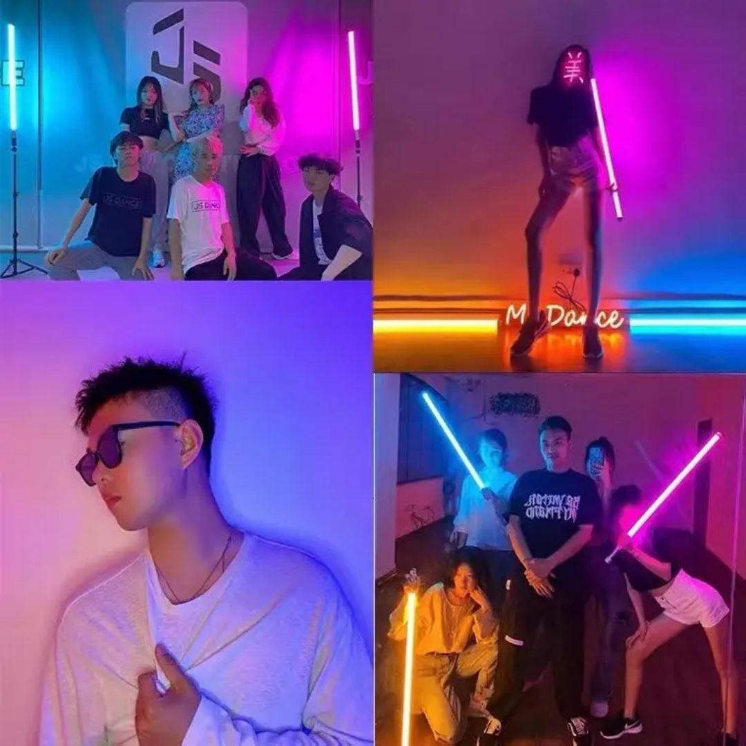 360° RGB Flow Effect unbreakable material tube (Size 46 Inch tall 1 Inch Broad) football room Neonsignsindia