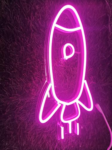 Rocket Neon Sign/Lights (7x14 inches)