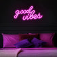 Good Vibes Neon Sign (PURPLE) (12x6 inches)