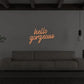 NEON SIGNS INDIA "Hello Gorgeous led Light for Home Decorative Sign Wall/Decor for Wedding Party Kids Room/Living Room House/Bar/Pub/Hotel/Restaurant (8 * 15 Inch) (Orange)