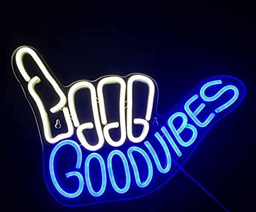 Good Vibes Neon Sign Light for Wall Décor 12*16 Inch