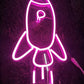 Rocket Neon Sign/Lights (7x14 inches)