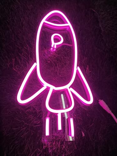 Rocket Neon Sign/Lights (7x14 inches)