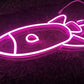 Rocket Neon Sign/Lights (7x14 inches)