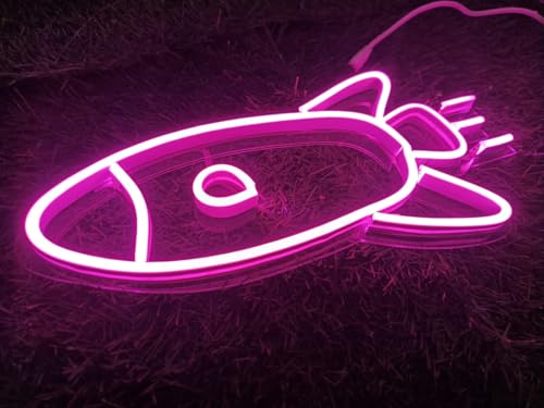 Rocket Neon Sign/Lights (7x14 inches)