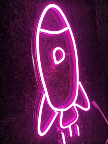 Rocket Neon Sign/Lights (7x14 inches)